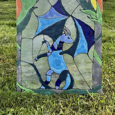 Bild vergr&ouml;&szlig;ern: Drachen-Bild einer Sch�lerin