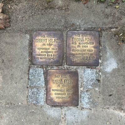 Bild vergr&ouml;&szlig;ern: Drei Stolpersteine